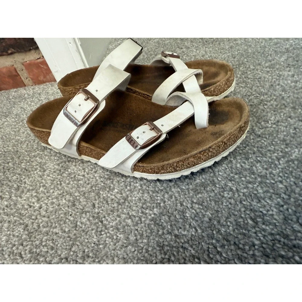 Birkenstock‎ Mayari White Leather Sandals Kids Size EU33  2-2.5